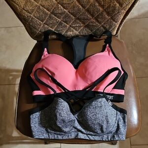 Lot Of 2 Incredible By Victoria's Secret VSX Sport Underwire Sports Bras Padded